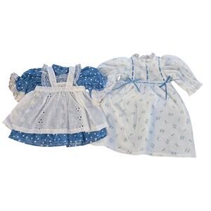 Vintage 90's Handmade 18" Doll Clothes Nightgown Smocked Dress Play dress up